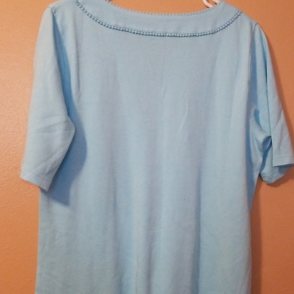 Talbots aqua blue cotton dress - Picture 7 of 8